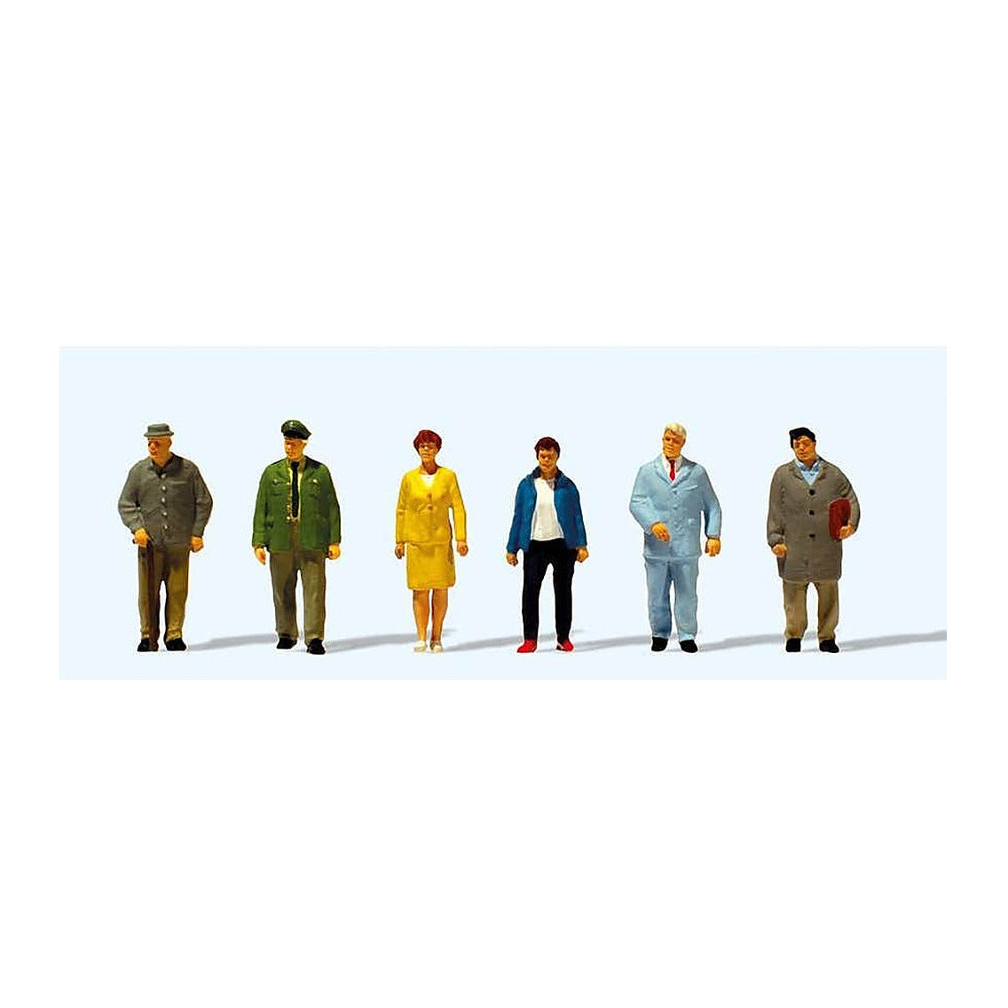 preiser 10768 ho scale passers by with police officer pkg6