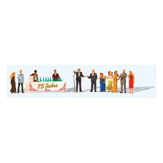 preiser 10775 ho scale anniversary party with serving table pkg11