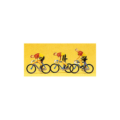 preiser 25003 ho scale cycle racers team d red yellow