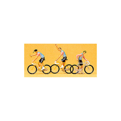 preiser 25008 ho scale cycle racers team f blue black
