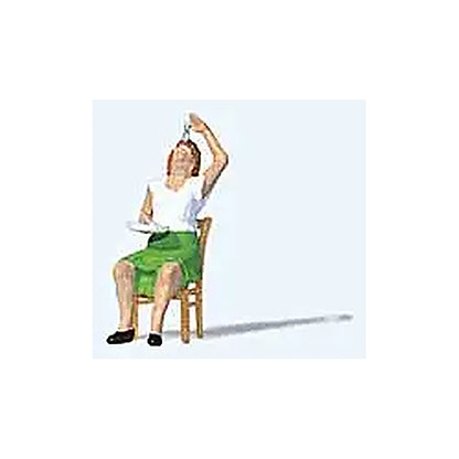 preiser 28261 ho scale eating fish individual figure seated woman