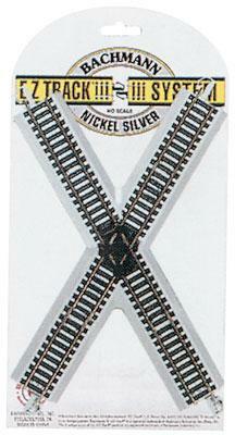 Bachmann 44542 HO Scale Crossing w/Nickel Silver Rail & Gray Roadbed - E-Z Track(R) -- 60-Degree