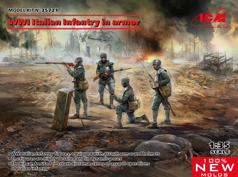ICM Models 35721 1/35 WWI Italian Infantry in Armor (4)