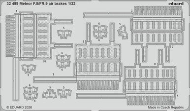 Eduard 32499 1/32 Photo Etch Meteor F.8/FR.9 Air Brakes for REVELL