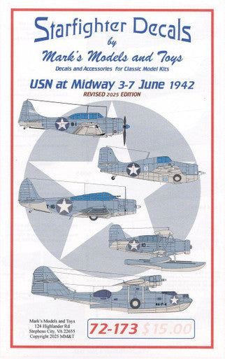 Starfighter Decals 72173 1/72 USN at Midway Revised and Updated