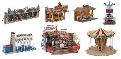 Faller 140460 HO Scale Funfair Set -- Kit - Includes 7 Structure Kits - Includes