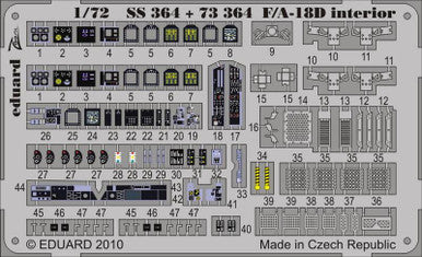 Eduard SS364 1/72 F/A-18D Interior Zoom Set for ACADEMY