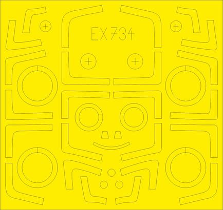 Eduard EX734 1/48 Mask Aircraft- Su27UB TFace for KTY