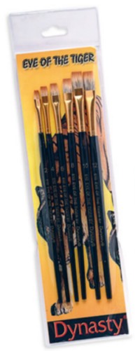 Hobby Brushes 23450 FM Brush: 2,4,6,8,10,12 Fine Sable Flat Brushes (6)