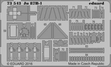 Eduard 73543 1/72 Ju 87B-1 Photo Etched Set for AIRFIX