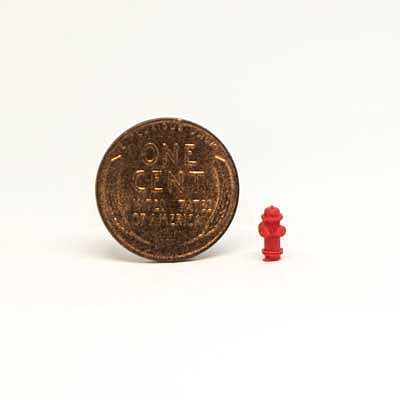 All Scale Miniatures 1600788 N Scale Fire Hydrant pkg(5)