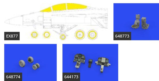 Eduard 644179 1/48 Aircraft- EA18G LooKplus for MGK (Mask, Photo-Etch & Resin)