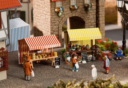 Faller 180614 HO Scale Flower and Cheese Market Stands Kit