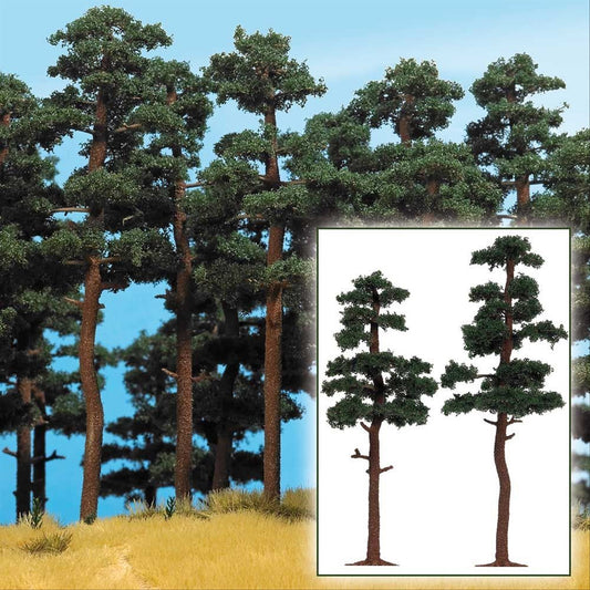 Busch 6142 HO/TT Scale Pine Trees, 2-Pack, 14.5 & 16 cm