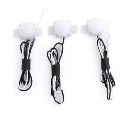 Walthers Scenemaster 4870 A Scale LED Dome Building Light 3-Pack -- Warm White