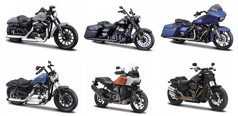 Maisto 31360AQ-SET 1/18 Scale Harley-Davidson Series 43 Six-Piece Set