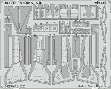 Eduard 481017 1/48 Fw 190A-6 Photo Etched Set for EDUARD Kit