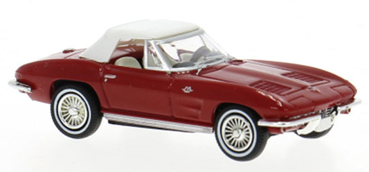 Brekina 18026 1/87 1962 Corvette C2 Convertible Blue Plastic