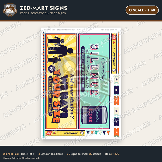 Alpine Railworks 31182O O Scale Grocery Store Signs - Funny Products