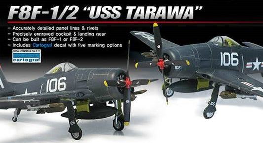 Academy 12313 1/48 F8F1/2 USS Tarawa USN Fighter