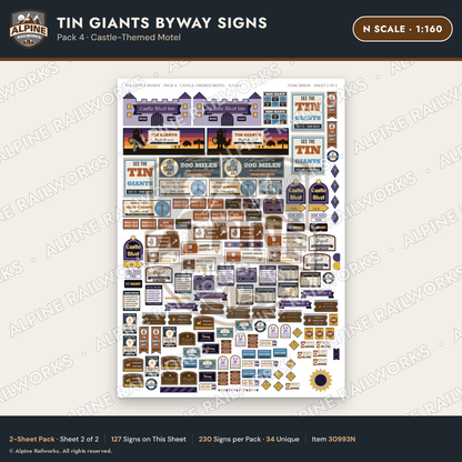 Alpine Railworks 30993N N Scale Roadside Signs - Scrap Metal Giants