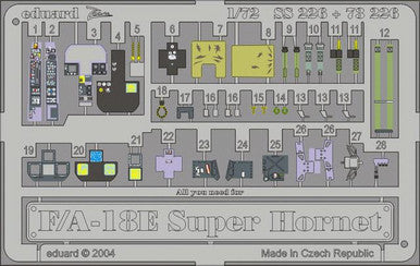 Eduard SS226 1/72 F-18E Super Hornet Detail Set