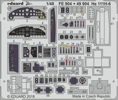 Eduard FE904 1/48 He 111H-6 for ICM Photo Etch Detail Set