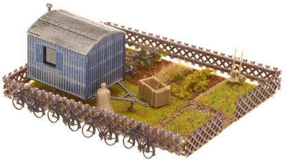 Faller 180490 HO Scale Allotment Garden w/ Trailer Kit