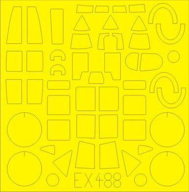 Eduard EX488 1/48 Mask PE-2 for Zvezda Canopy Mask Set