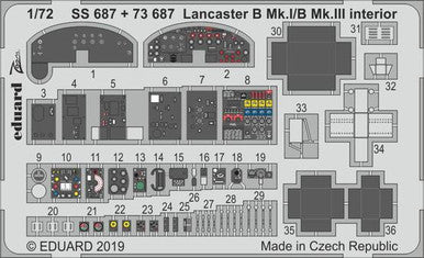 Eduard SS687 1/72 Lancaster B Mk.I/B Mk.III Interior for Airfix