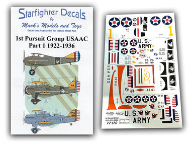 Starfighter Decals 72170 1/72 - 1st Pursuit Group USAAC Part 1
