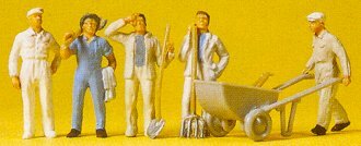 Preiser 14144 HO Scale People Working Workmen w/Accessories