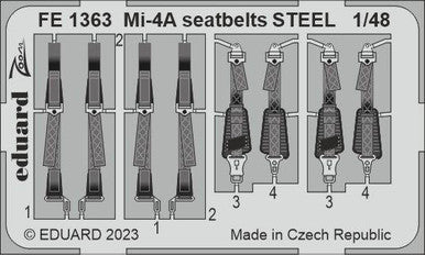 Eduard FE1363 1/48 Mi-4A Seatbelts Steel for Trumpeter