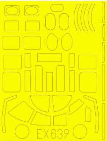 Eduard EX639 1/48 Mask Aircraft- B25G for ITA