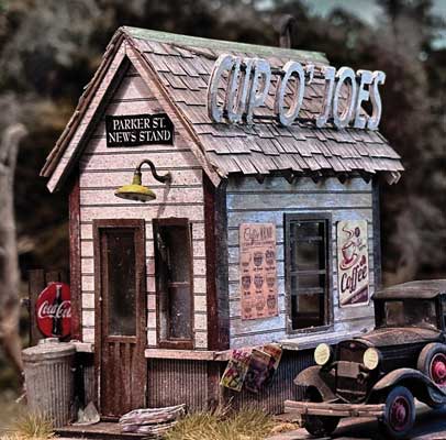Bar Mills 914 O Scale Parker Street News Stand Kit