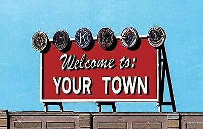Blair Line 1528 All Scale Laser-Cut Billboard Kit Z, N & HO Welcome to Yourtown