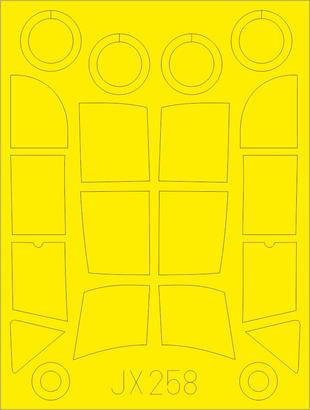 Eduard JX258 1/32 Mask Bf108 for EDU Canopy Mask Set