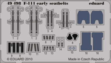 Eduard 49498 1/48 F-111 Aardvark Early Seatbelts for Hobby Boss