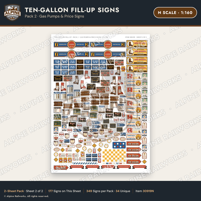 Alpine Railworks 30919N N Scale Roadside Attraction Signs - Cowboy Hat