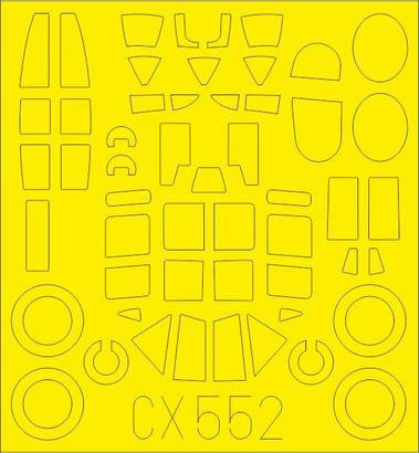 Eduard CX552 1/72 Mask PE-2 for Zvezda Canopy Mask Set