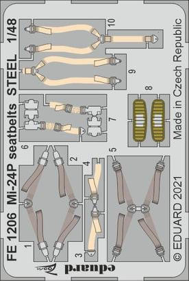 Eduard FE1206 1/48 Mi-24P Seatbelts Steel for Zvezda