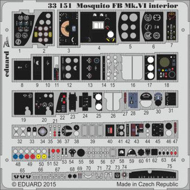 Eduard 33151 1/32 Mosquito FB Mk.VI Interior for Tamiya