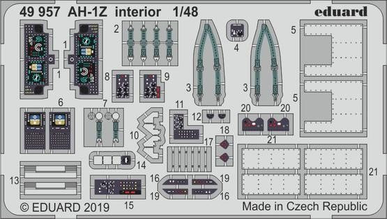 Eduard 49957 1/48 Aircraft- AH1Z Interior for KTY (Painted)