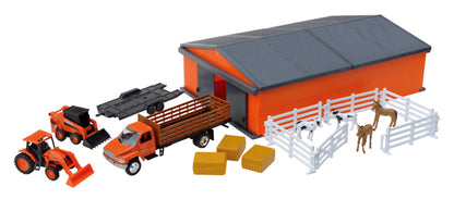 New Ray SS-33233 Kubota Machine Shed Farm Playset