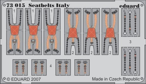 Eduard 73015 1/72 Aircraft- Italy WWII Seatbelts (Painted)