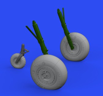 Eduard 648603 1/48 Aircraft- Bf110G Wheels for EDU (Mask & Resin)