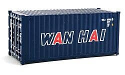 Walthers SceneMaster 949-8066 HO 20' Corrugated Container - Wan Hai