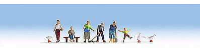 Noch 12850 HO Scale Farm/Agricultural Sounds & 6 Workers & 3 Geese