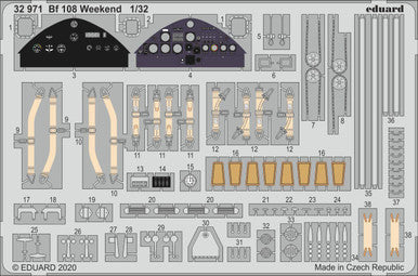 Eduard 32971 1/32 Bf 108 Weekend Photo Etch Set for EDU