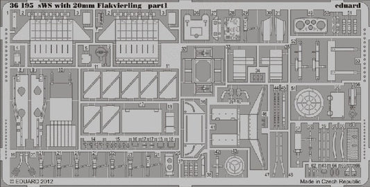 Eduard 36195 1/35 Armor- sWS w/20mm Flakvierling for LNR
